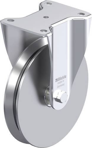 Blickle Stahlblech-Bockrolle BH-DSPK 200K in Silber, Rad-Durchmesser: 200 mm, Tragfähigkeit: 900 kg - Bild 1