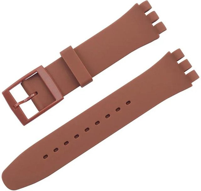 RX-Panjia Uhrenarmband Silikon, braun, Unisex, 20mm - Bild 1