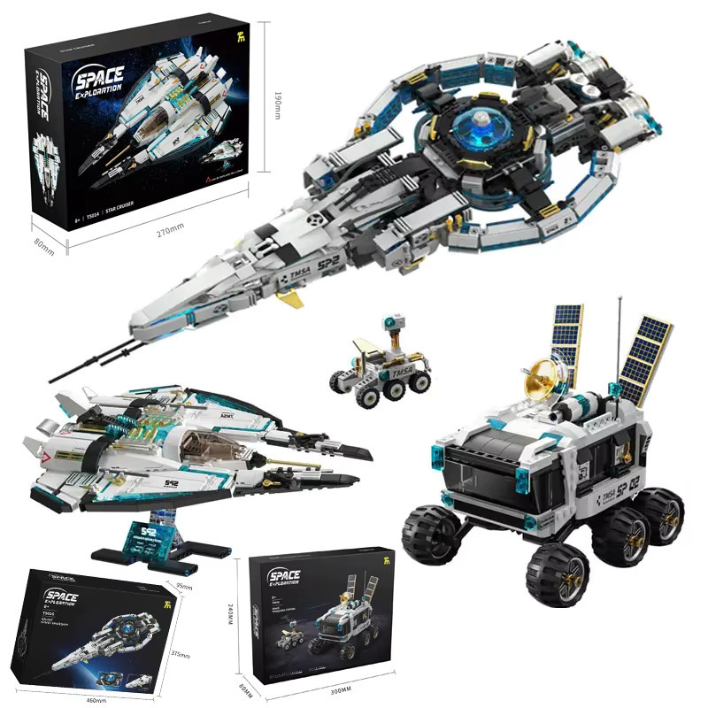 Galaxy Comet Weltraumforschung Serie: Lunar Explorer und Lunar Rover Star Cruiser Spielzeugset mit flexiblen Teilen - Bild 2