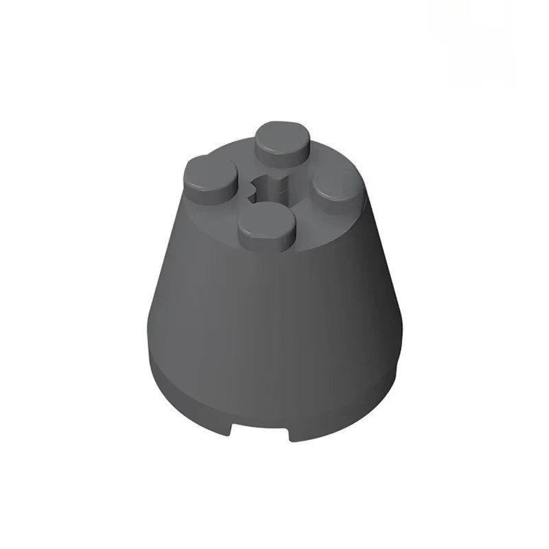 Gobricks GDS-1047 Kegel 3 x 3 x 2, Bausteine, Grau - Bild 2