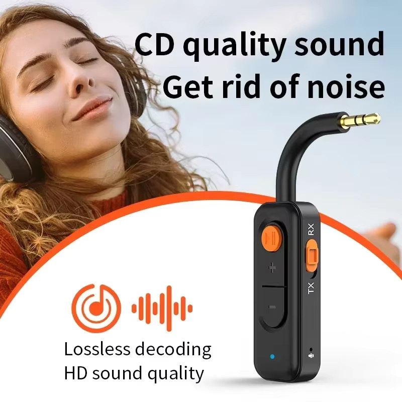 Kebidumei 2-in-1 Bluetooth 5.4 Sender und Empfänger in Schwarz mit 3,5 mm Klinkenanschluss für TV, PC, Kopfhörer und Auto - Bild 4