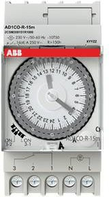 ABB AD1CO-R-15M Mechanische Zeitschaltuhr für DIN-Schiene in Weiß, 230 V/AC - Bild 1