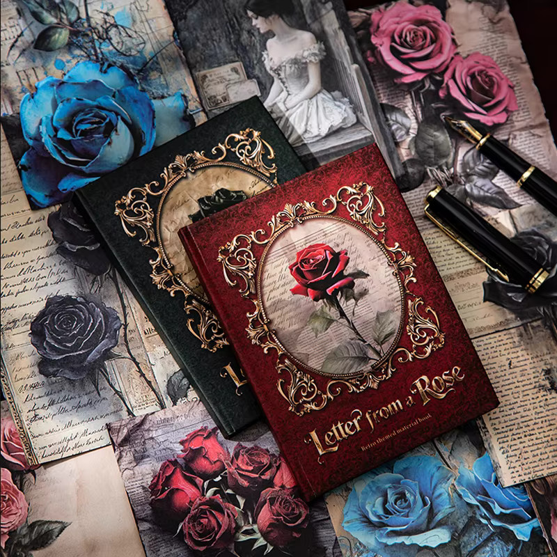 Mr. Paper Druckmaterial Buch mit 32 Blatt Blumen-Charakter-Motiv Rose für romantische Heimdekoration - Bild 2