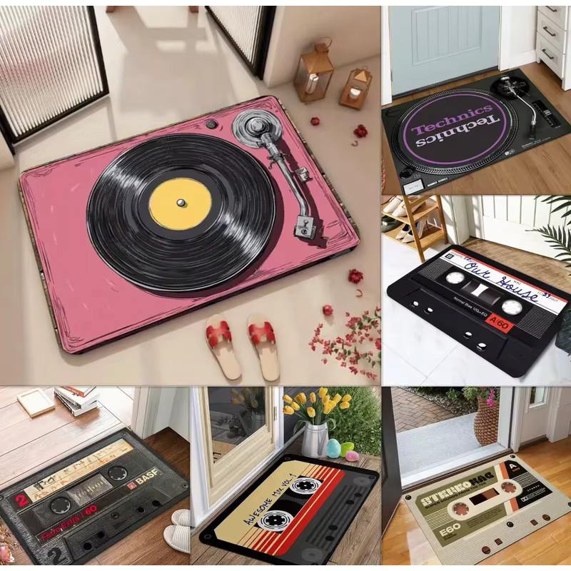 VIKAMA Cartoon-Teppich mit Retro-Design, rutschfeste Bodenmatte für Wohnzimmer, Schlafzimmer, Küche oder Badezimmer - Bild 2