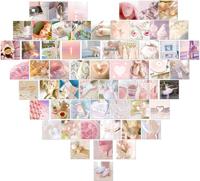 60 Stück Rosa Ballett Mädchen und Herz Wasserdichte Graffiti Aufkleber von Anime Worlds Store für Helm, Fahrrad und Laptop - Bild 1