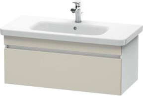 Duravit Waschtischunterschrank DuraStyle in Taupe/Weiß, wandhängend mit 1 Auszug, B: 93 cm, T: 44,8 cm, H: 39,8 cm - Bild 1