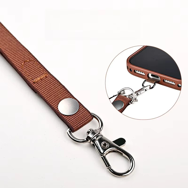 Apple iPhone Lanyard aus gewebtem Geflecht in Braun als Anti-Verlust-Armband für iPhone 17 Pro Max, 16, 15, 14 und 13 - Bild 3