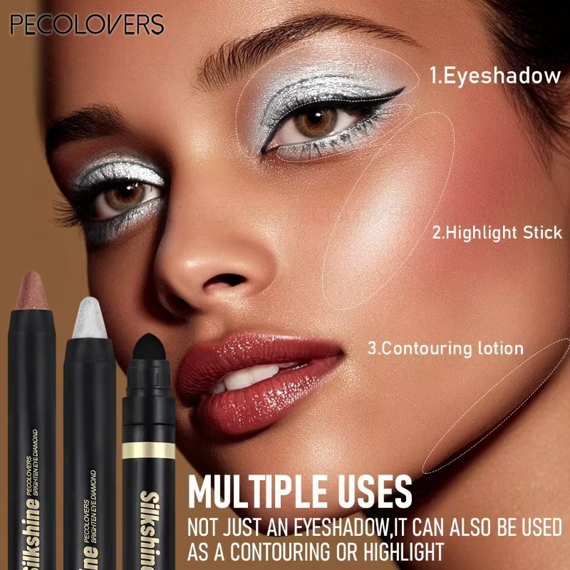 PECOLOVERS Doppelseitiger Lidschattenstift und Augen-Highlighter, Unisex - Bild 5
