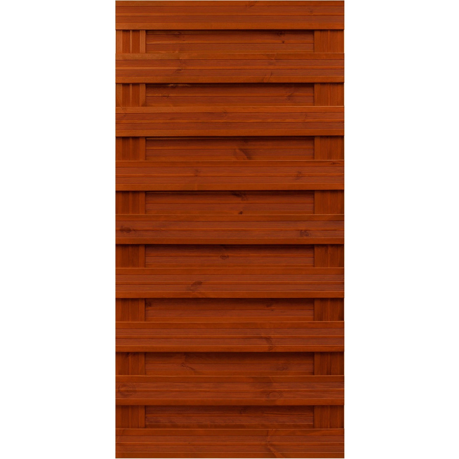 Sichtschutzzaun-Element Goch aus Holz in Teakfarben lasiert, Höhe: 180 cm, Breite: 90 cm - Bild 2