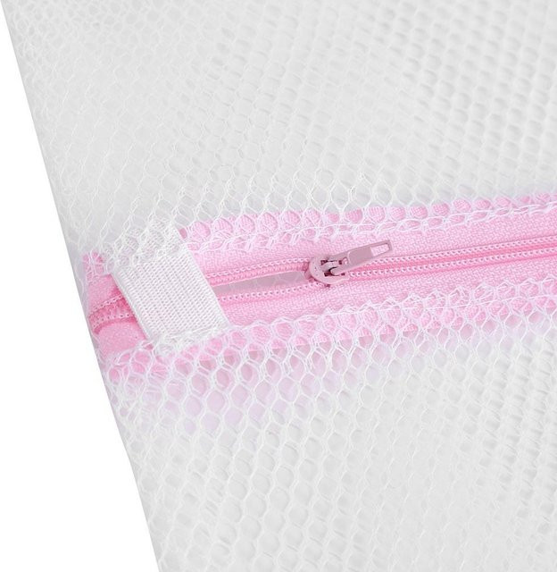 KaiSai Wäschewaschbeutel mit Reißverschluss aus grobem Netz in Pink, B/H: 40 x 50 cm - Bild 1