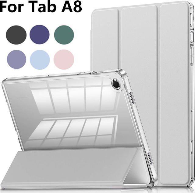 Transparente Kristall-Tablet-Hülle für Samsung Galaxy Tab A8 10.5 2021 SM-X200 SM-X205 mit Stifthalter und Auto-Schlaf- und Weckfunktion - Bild 1