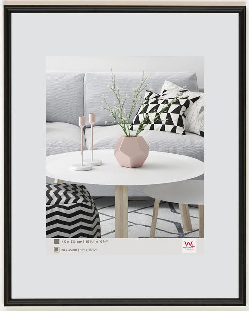 walther design Galeria Kunststoff Bilderrahmen Schwarz B: 40 cm, H: 50 cm - Bild 1