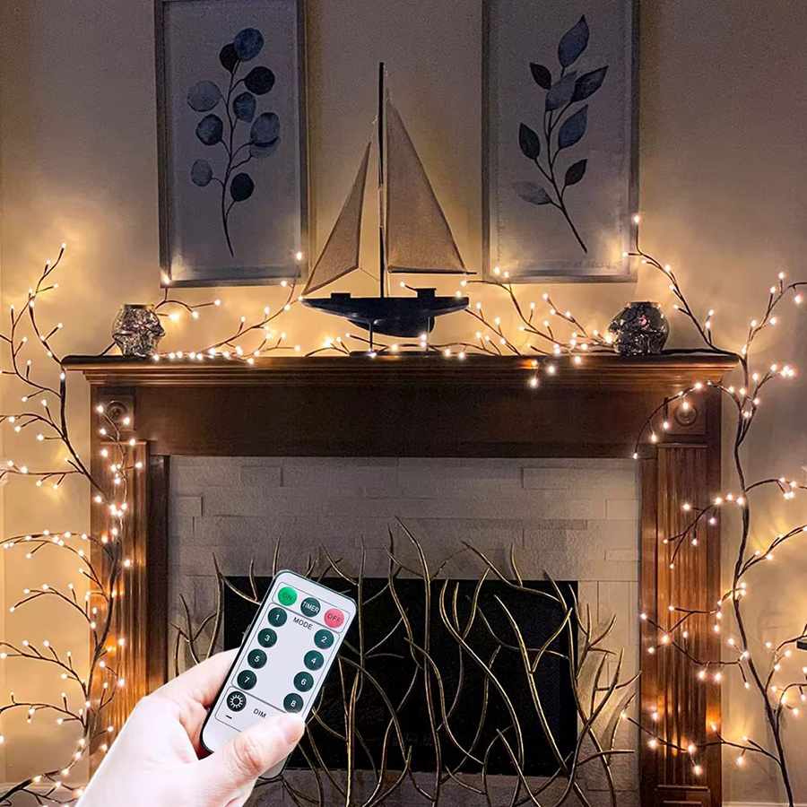 OSIDEN LED Zweig Lampe Warmweiß mit USB-Anschluss für Weihnachtsdekoration und Heimgestaltung - Bild 2