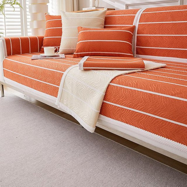 Yiran Furniture Chenille Sofakissen in Cremefarben, quadratisch und rutschfest, B/T: 70 x 70 cm - Bild 1