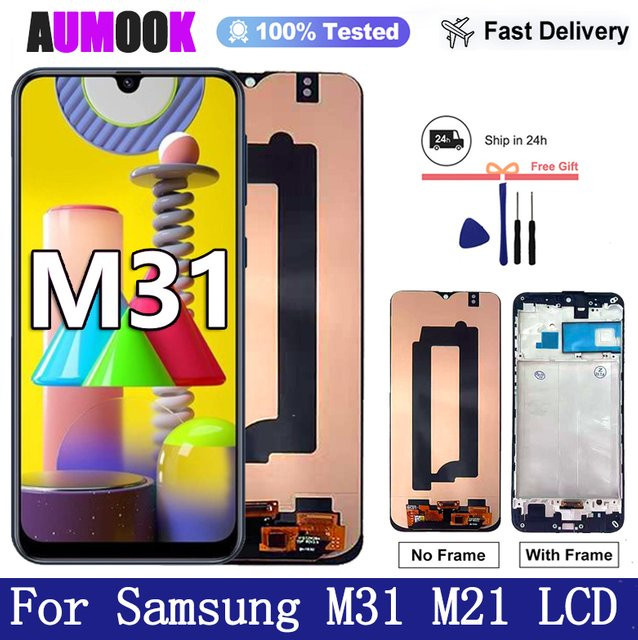 Samsung Super AMOLED LCD Display mit Touchscreen Digitizer für Galaxy M31 M315F und M215F in Schwarz - Bild 1
