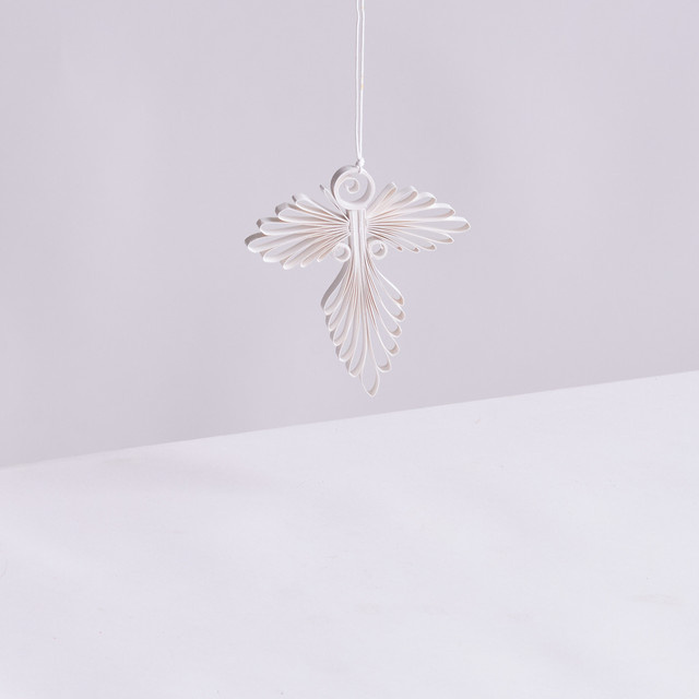 BLUME2000 Weihnachtsdeko Engel als Hänger aus Papier in Weiß - Bild 1