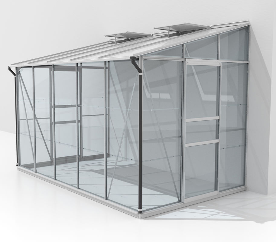 Vitavia Anlehn-Gewächshaus Ida 6500 aus Aluminium Eloxiert in Silber mit Polycarbonat-Verglasung, B/T/H: 324,3 x 220,8 x 221,0 cm - Bild 3