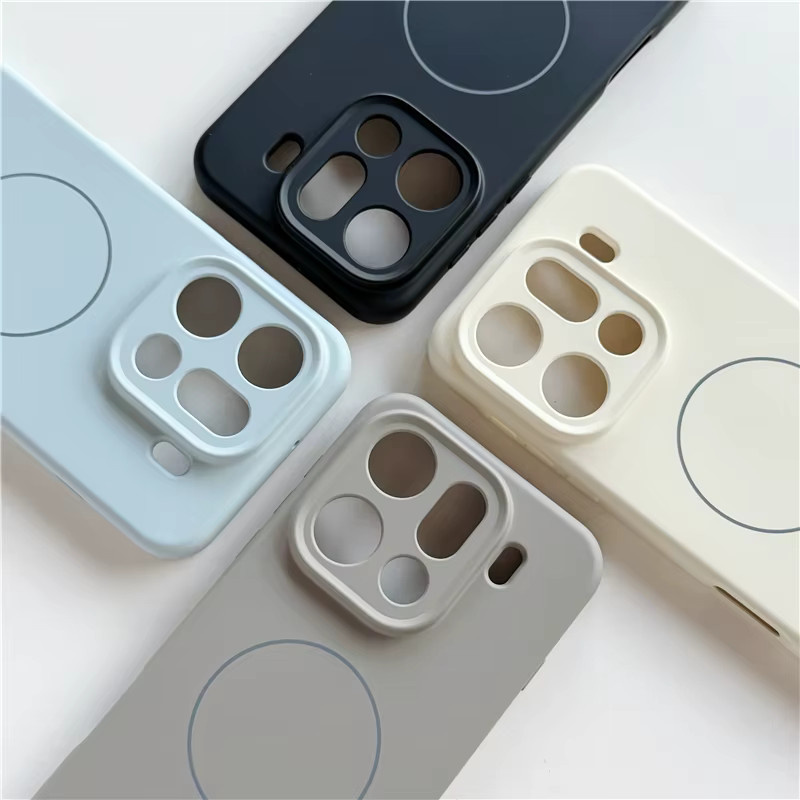 MagSafe Flüssig-Silikon Handyhülle für OPPO Find X9 X8 Ultra X8S Plus Reno 14 15 K15 Pro Plus, Magnetische Kabellose Ladehülle, Schwarz - Bild 2