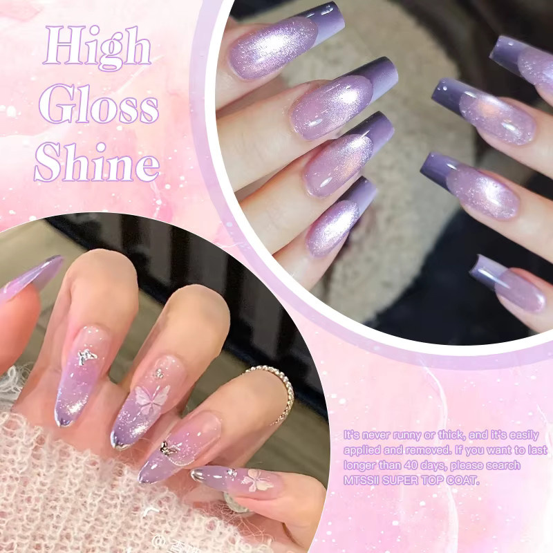 Mtssii Light Flow Magnetischer Gel-Nagellack, 7 ml, Glänzend - Bild 3