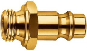 ewo Stecknippel MS Stecker DN 7,2 AG G 1/8 Zoll aus Messing in Gold - Bild 1