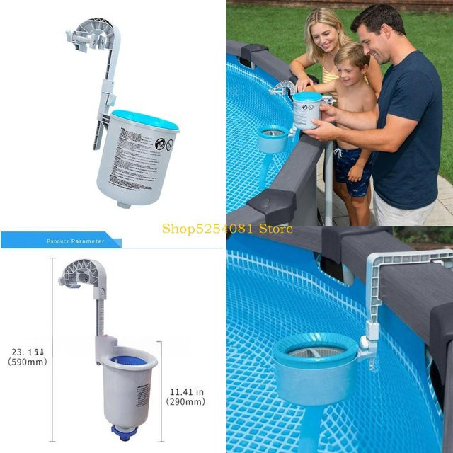 AXYC Pool-Skimmer aus Kunststoff zur Wandmontage für oberirdische Pools in Weiß mit abnehmbarem Korb zur schnellen Reinigung - Bild 1