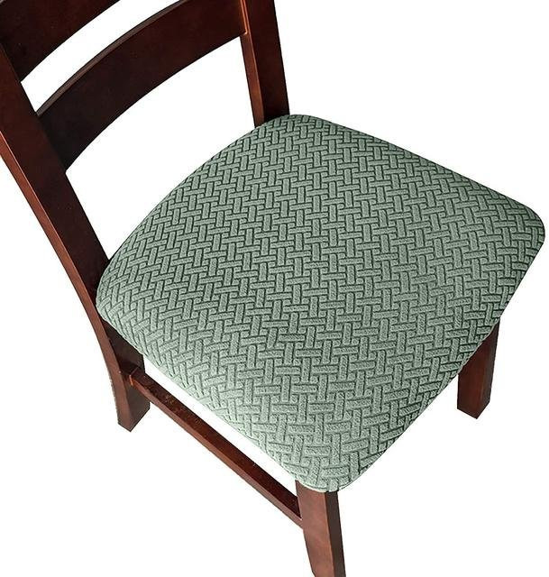 Lellen Jacquard-Stuhlbezug in modernem Stil, wasserabweisender Stretch-Sitzbezug aus Polyester und Elasthan für Esszimmerstühle - Bild 1