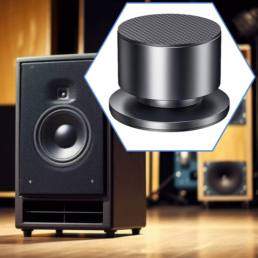 MagiDeal Lautsprecher-Spikes in Silber, stoßdämpfende Aluminium-Ersatzfüße zur Isolation für Heimkino-Audio, Subwoofer und DAC-Verstärker - Bild 3
