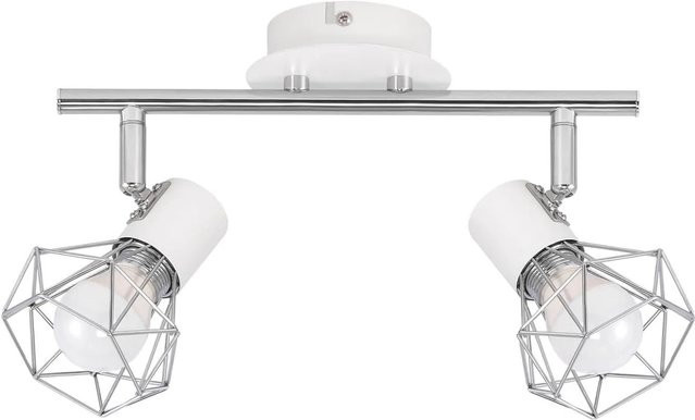 NETTLIFE Deckenleuchte aus Metall in Schwarz, runde LED-Industrie-Deckenlampe mit E14-Fassung - Bild 1