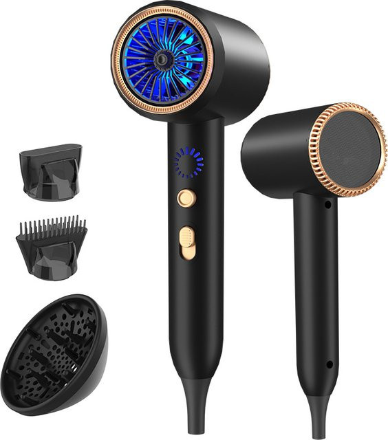 XMSJ Haartrockner mit LED-Licht und Negativ-Ionen-Funktion, Unisex - Bild 1