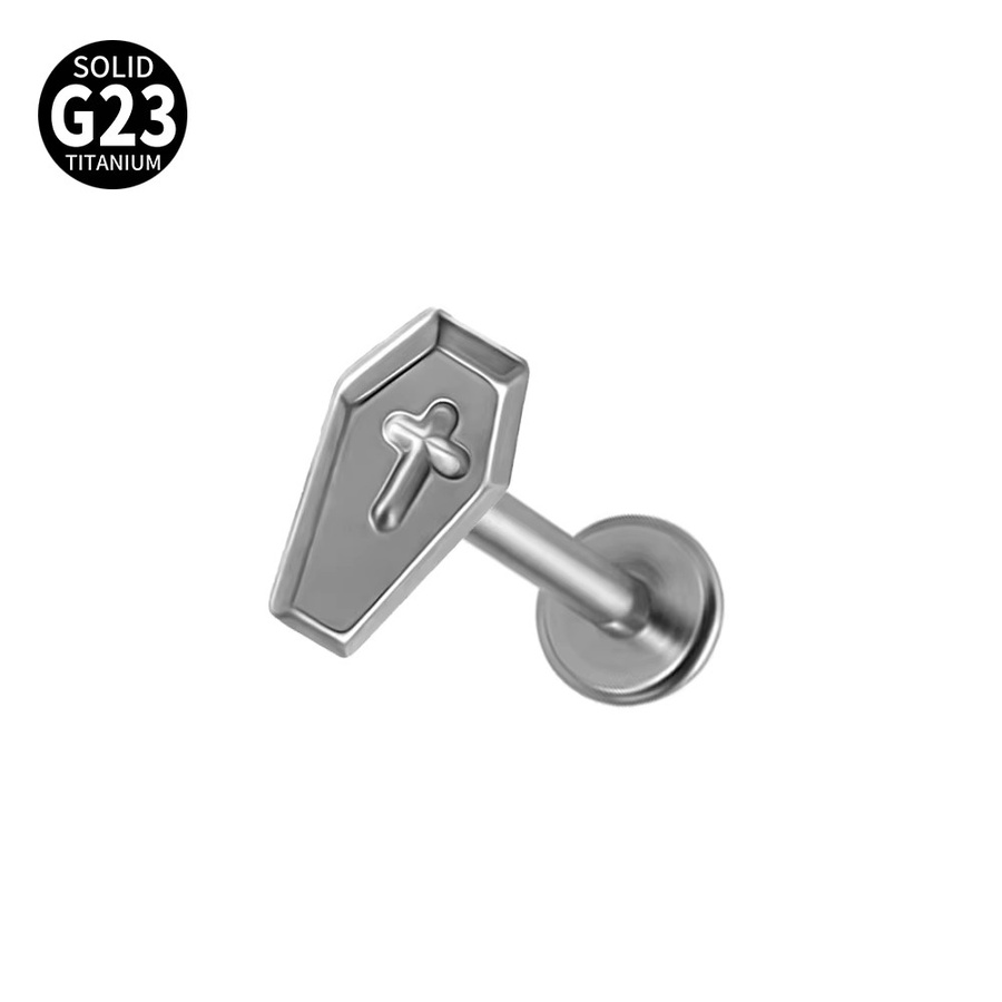 Ohrring Titan, Silber, Unisex - Bild 2
