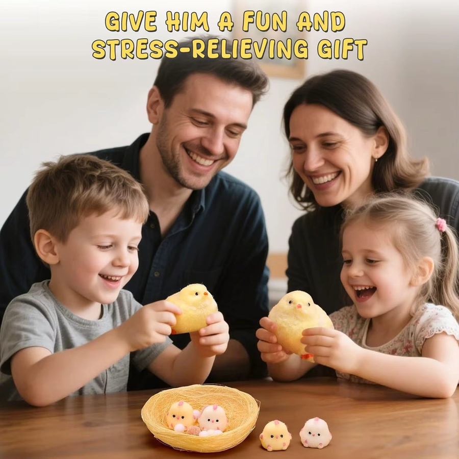 Taba Squishy Küken-Spielzeuge, Gelb - Bild 3