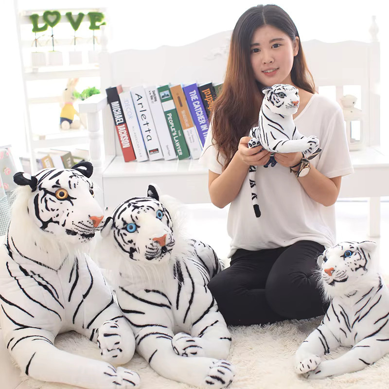NIUHAPI Weißer Tiger Plüsch, Plüschtier, Weiß - Bild 2
