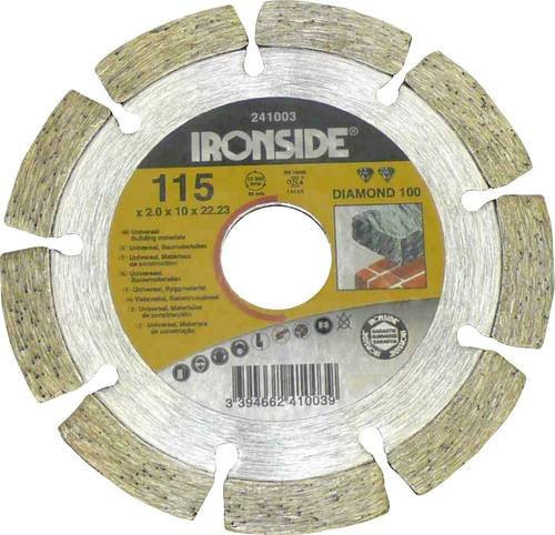 IRONSIDE Diamantscheibe 241003 für Stein und Beton, Durchmesser: 115 mm, Grau - Bild 1