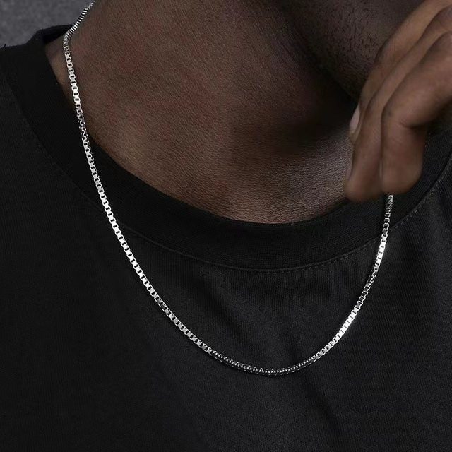 Halskette Edelstahl, Silber, Unisex, 2 mm - Bild 1