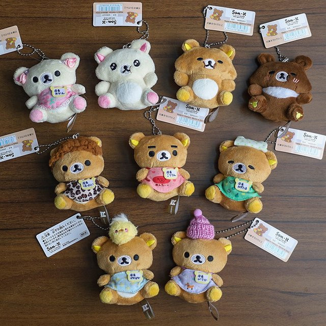52TOYS Rilakkuma Mini-Plüschbär, Stofftier Schlüsselanhänger, Braun - Bild 1