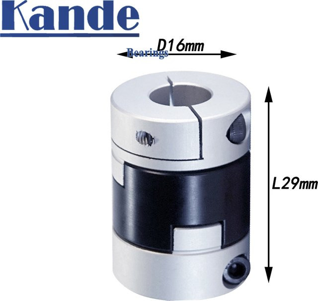 Kande Oldham Gleitkupplung für Motor und CNC-Antriebswelle, Silber, d16 l29 - Bild 1