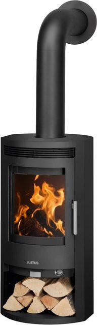 Justus Kaminofen Baltrum 2.0 in Schwarz aus Stahl mit 5,5 kW und Automatik - Bild 1