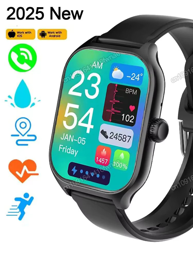 Ola Esporte Smartwatch, 2,01 Zoll, Gold, Silikon, Unisex - Bild 7