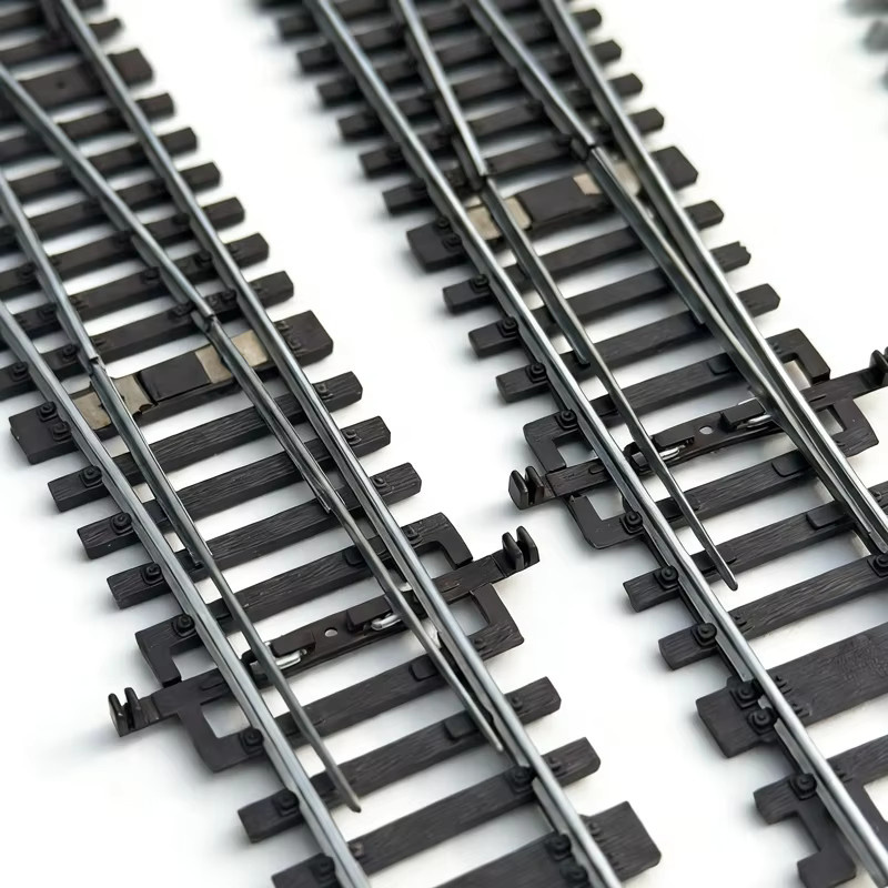 FunTrying H0-Modellbahn-Gleise, Stromversorgbare Nickel-Silber-Schmalspur-Kurven- und Spurwechselgleise, 1:87 - Bild 3