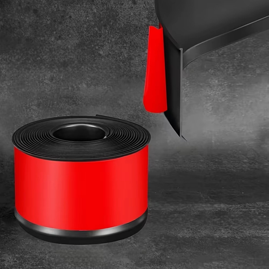 Selbstklebendes PVC-Sockelliste Wasserdichtes Gummisockelbrett in Weiß, B: 200 cm, H: 10 cm, T: 10 cm - Bild 4