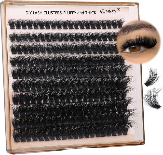 SassyLash Wimpernverlängerung Cluster, 10-18mm Mix, Black, Unisex - Bild 1