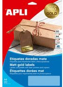 agipa Folien-Etiketten gold für Laserdrucker und Kopierer B: 63,5 mm, H: 29,6 mm - Bild 1