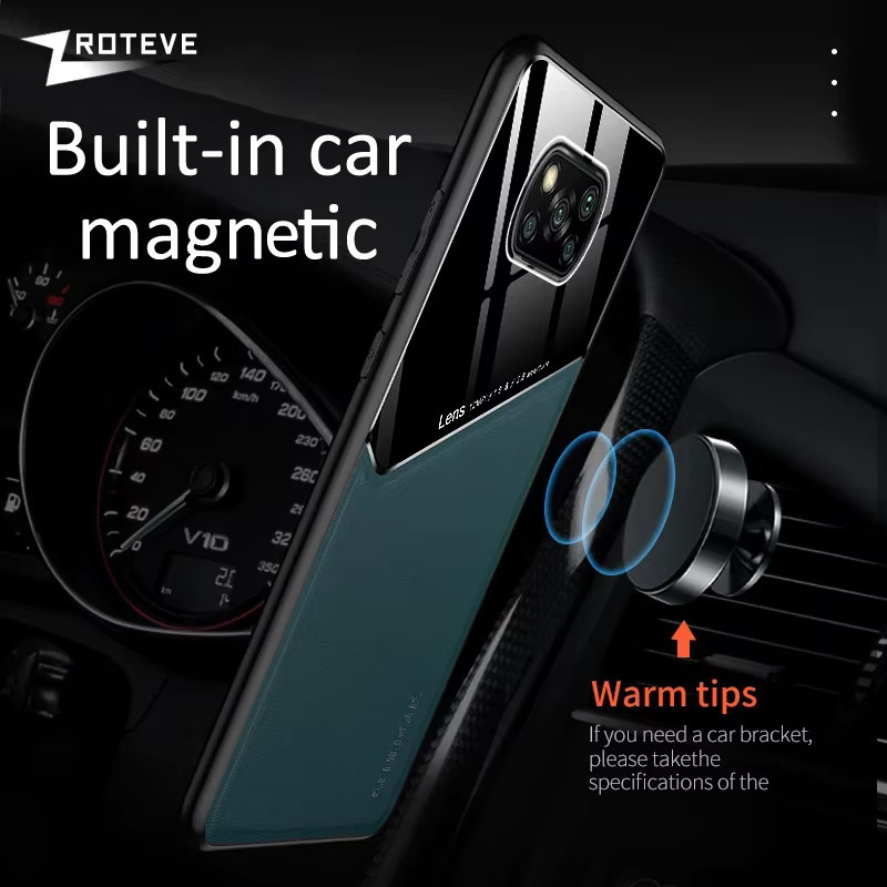 Zroteve Magnetische Handyhülle aus PU Leder und hartem PC für Xiaomi Poco X3 NFC und Poco X3 Pro in Rot - Bild 5