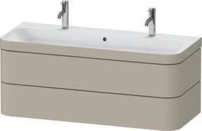 Duravit Möbelwaschtisch-Unterschrank Happy D.2 Plus in Tau Beige Matt, Wandmontage mit 1 Schublade und 2 Türen, Breite: 117,5 cm, Tiefe: 49 cm - Bild 1
