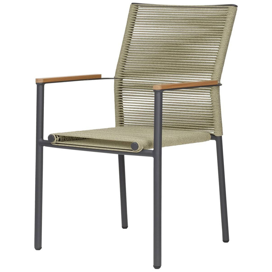 Gartenstuhl Turin von POCOline in Salbei mit Webstoff und Aluminiumgestell, B/H/T: 60 x 87 x 56 cm - Bild 2