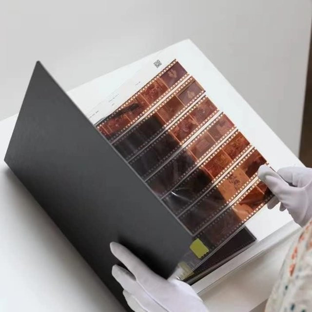 Säurefreie Archivfolien-Aufbewahrungsbox für Druckfilme mit 3 Ringen, Farbe: Transparent - Bild 1