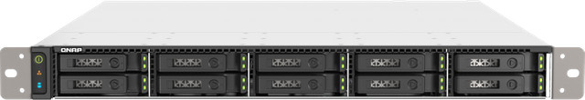 QNAP TS-h1090FU NAS-Server mit 64GB RAM, 10 Schächten, 25 Gigabit Ethernet und U.2 NVMe Support, 1U Rack-Einbaugerät in Schwarz/Grau - Bild 2