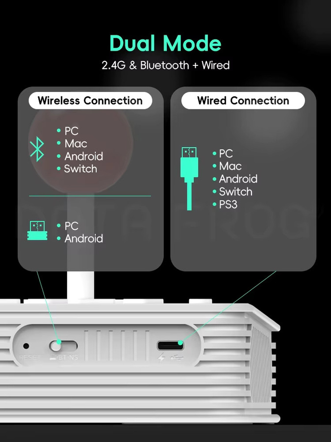 DATA FROG Y5A Arcade-Konsolen-Joystick mit Bluetooth für Switch, Android, iOS und Windows - Bild 3