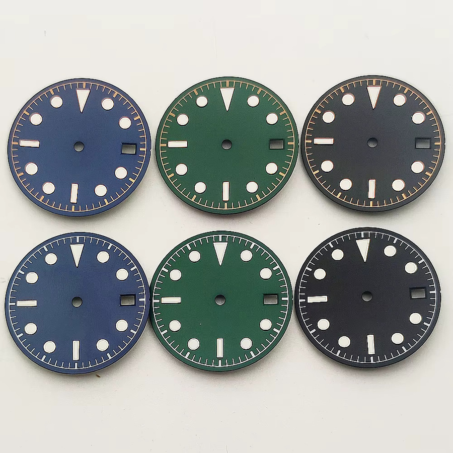 RICHUS Zifferblatt, 30,5 mm, Blau Schwarz Grün, Leuchtend, für NH35 ETA 2824 2836 Miyota 8215 821A DG2813 3804 Uhrwerk - Bild 2