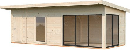 Palmako Gartenhaus Andrea Slide Plus aus Fichtenholz mit Pultdach in Natur, B: 735 cm, T: 300 cm - Bild 3